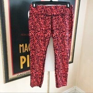 NIKE: Neon Orange Black Leopard Leggings Sz Small